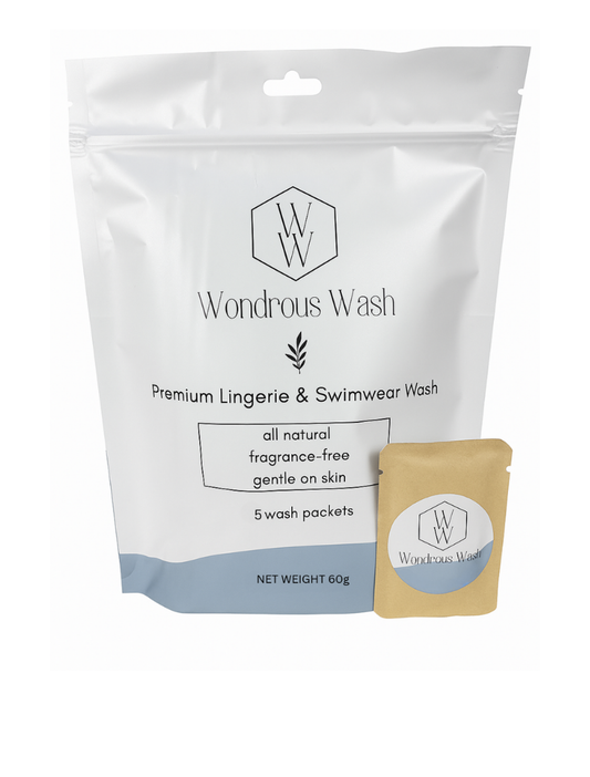 Travel Size: Premium Lingerie & Swimwear Wash Packets (5 Count)